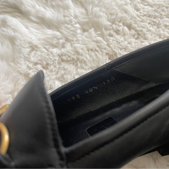 Gucci Bit Loafers Black Leather Gold Bit - Picture 6 of 7